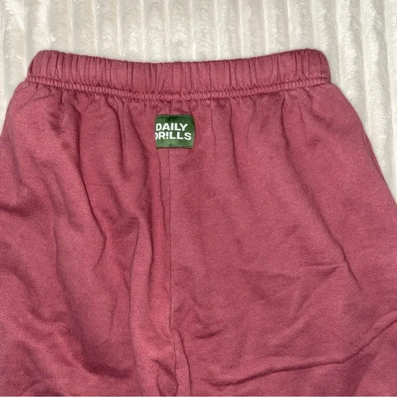 Daily Drills Red Sweatpants with Elastic Cuffs Unisex Joggers - Picture 2 of 6